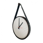 Relogio Decorativo Adnet Marrom Alça Corino Preta Mostrador B