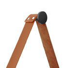 Relogio Decorativo Adnet Preto Alça Corino Caramelo Mostrador