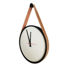 Relogio Decorativo Adnet Preto Alça Corino Caramelo Mostrador