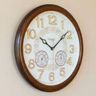 Relógio Decorativo De Parede Com Termômetro Higrômetro 46cm