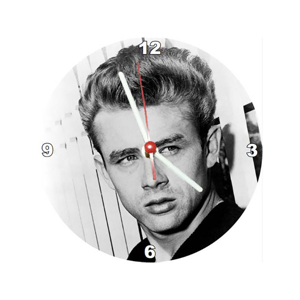 Relógio Decorativo James Dean Branco E Preto