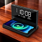 Relógio Despertador Digital + Carregador Indução - Preto