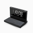 Relógio Despertador Digital + Carregador Indução - Preto
