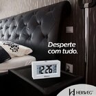 Relógio Despertador Digital Com Soneca - Herweg - Preto