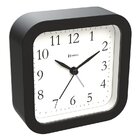 Relógio Despertador Herweg Quartz Sem Tic Tac Preto Fosco 264