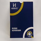 Relógio Despertador Mecânico Metal Herweg - 2208 Branco