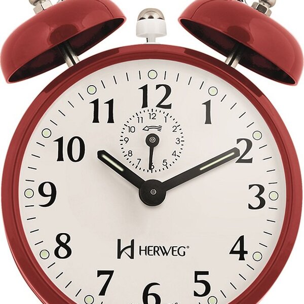 Relógio Despertador Mecânico Retrô - Analógico - Vermelho - H
