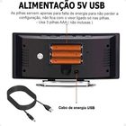 Relógio Digital Led Lorben Alarme Curvado Espelhado Mesa Cria
