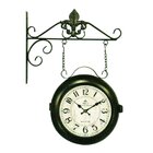 Relógio Estação Dupla Face Retrô Antigo Em Metal