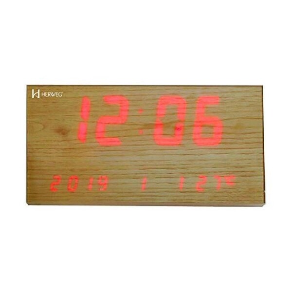 Relógio Herweg Parede E Mesa Led Digital Termômetro 6491-296