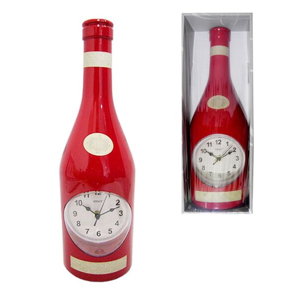 Relogio Parede Garrafa De Vinho Vermelho Decoraçao Restaurant