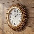 Relógio Parede Místico Solar Dourado Oriental Rustico 45cm