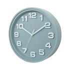 Relogio Parede Plastico Thick Numbers Cinza 30x5x30cm