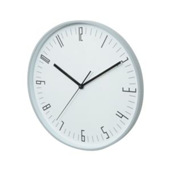 Relogio Parede Plastico Thin Numbers Branco/preto 30x3.8cm Di