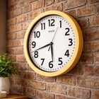 Relógio Parede Redondo Yin's Decoração Estilo Madeirado 45cm