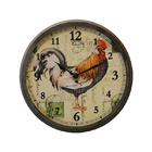 Relógio Pequeno Galo De Vidro Curvo