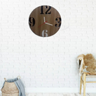 Relógio Redondo Em Mdf Números Em Espelhos