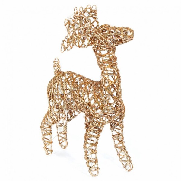 Rena Aramada Luxo Luz Led 30cm Dourada - Magizi