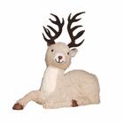 Rena Decorativa Deitada Bege E Marrom 30x35x15cm 1593106