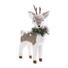 Rena Decorativa Marrom Branco C/ Arranjo 31x17x10cm 1101547