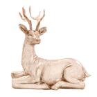 Rena Deitada Decorativa Na Cor Dourada 18x20x12cm 1104656