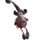 Rena Divertida De Tecido Xadrez Sentada 37 Cm