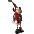 Rena Divertida De Tecido Xadrez Sentada 37 Cm