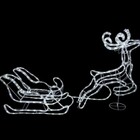 Rena E Trenó Iluminado Led Enfeite Natal Grande Para Jardim 1