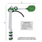 Reparo Torre De Entrada Universal C/ Boia P/ Caixa Acoplada