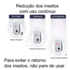 Repelente Eletrônico Ultrassônico Espanta Insetos