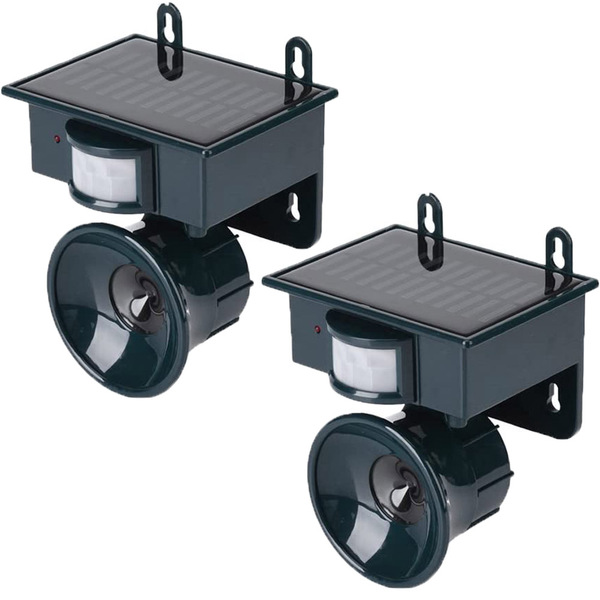 Repelente Solar Ultrassonico Kit 2 Uni Sensor Afasta Pombo Av