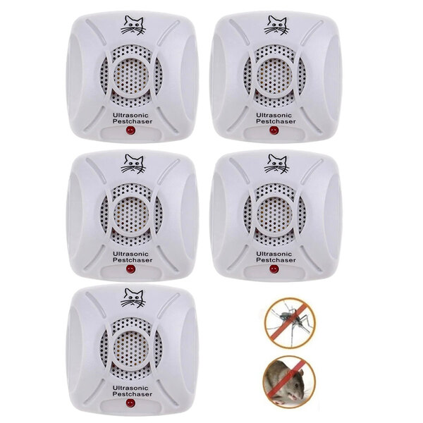 Repelente Ultrassonico Eletrico Kit 5 Unidades Controle De Pr