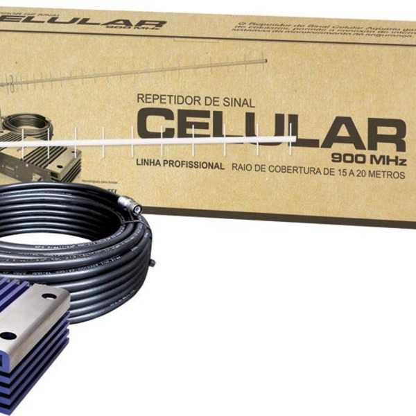 Repetidor De Sinal Celular 70db 900mhz Rp-970 Acompanha Anten