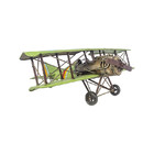 Réplica De Avião Verde De Metal