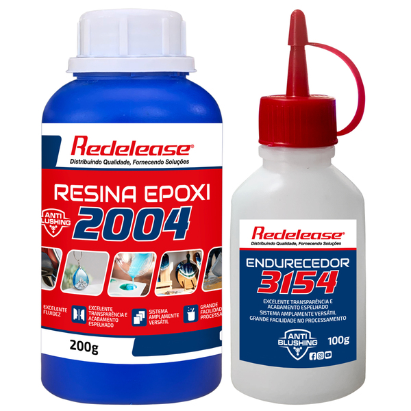 Resina 2004 Epoxi Transparente De Baixa Viscosidade Com Endur