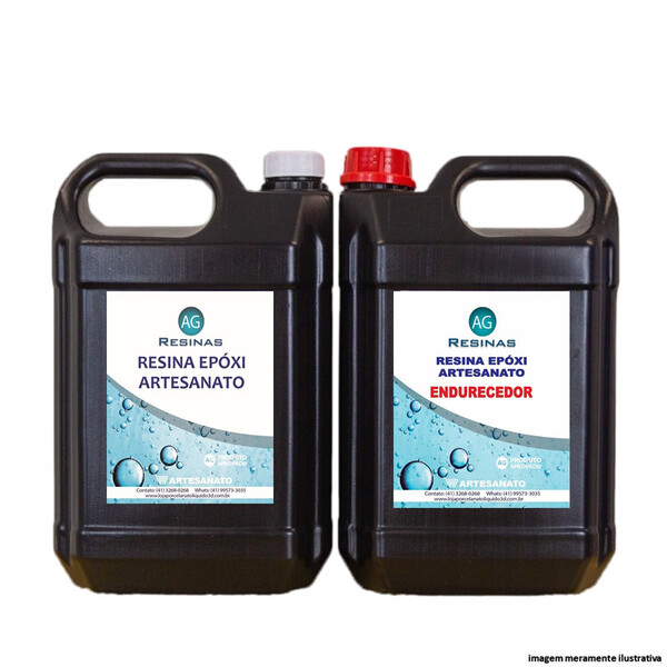 Resina Ag Epoxi Para Artesanato De 5kg.