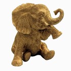 Resina Dourada - Elefante Veludo Lágrima P