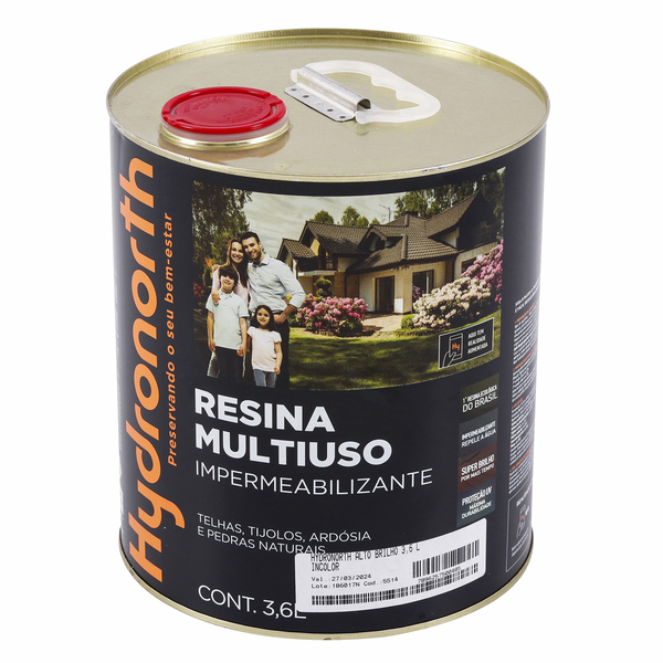 Resina Multiuso Brilhante Incolor 3,6L Hydronorth