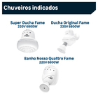 Resistência para Chuveiro 220V 6800W Super Ducha, Ducha Original e Banho Nosso Quattro Fame