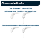 Resistência para Chuveiro 220V 6800W Duo Shower Lorenzetti
