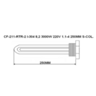 Resistência Para Boiler 3000w X 220v Rosca 1.1/4 Original