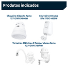 Resistência para Chuveiro Elétrico 127V (110V) 4800W JD, Kibanho, e Torneira Fame