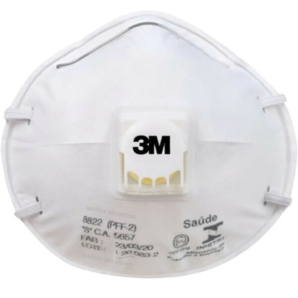 Respirador Pff2 Branco Com Válvula 3m Ca 5657