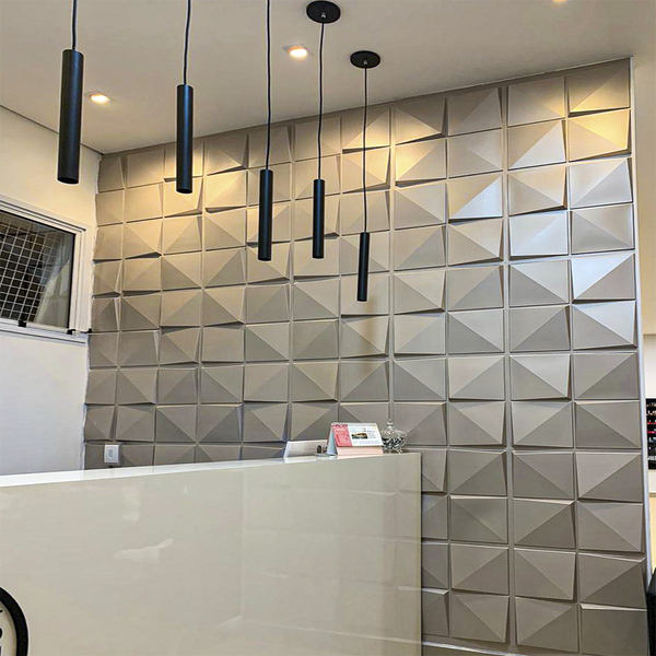 Revestimento 3d Alto Impacto Para Parede 50x50cm Cubos