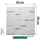 Revestimento 3d Alto Impacto Para Parede 50x50cm Geométrico