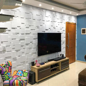 Revestimento De Plastico Leroy Merlin Quando falamos de revestimentos de paredes, e sugestivo manter a decoracao tradicional, como uma camada de tinta, um papel de parede ou azulejos a sala e um dos comodos mais transitados de uma casa e habitualmente o mais especial. revestimento 3d alto impacto para parede 50x50cm quadratto