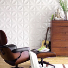 Revestimento 3D para Parede de Poliestireno Veneza Branco Vem com 4 Peças de 50x50cm