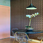 Revestimento 3d Plástico Para Parede 50x50cm Piramidal