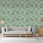 Revestimento Acetinado 20,2x20,2cm Aquarela Green PD20/347 Gabriella