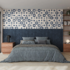 Revestimento Acetinado 58,4x58,4cm Ladrilho Marroquino Azul Ceusa